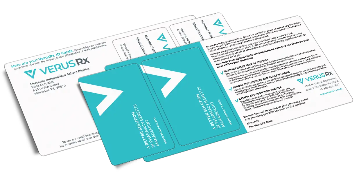 Acclaim two-card plastic mailer for insurance cards