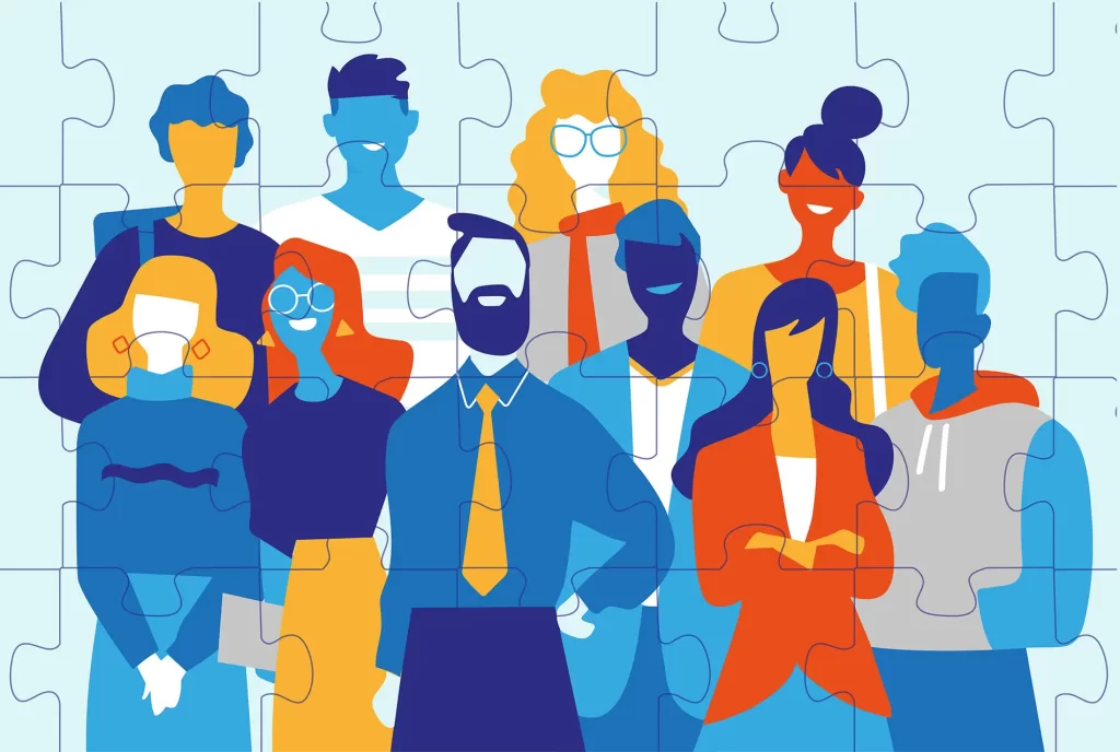 A diverse group of people