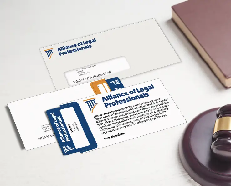 Professional Organization membership mailer with an envelope