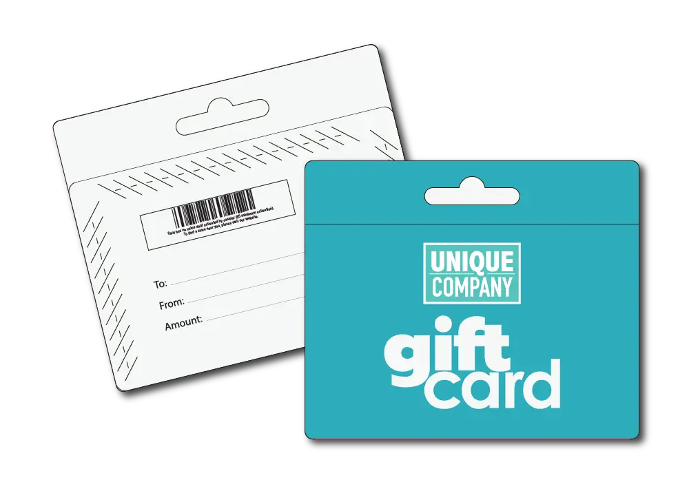 Non‑denomination gift card in a secure tamper-proof carrier.