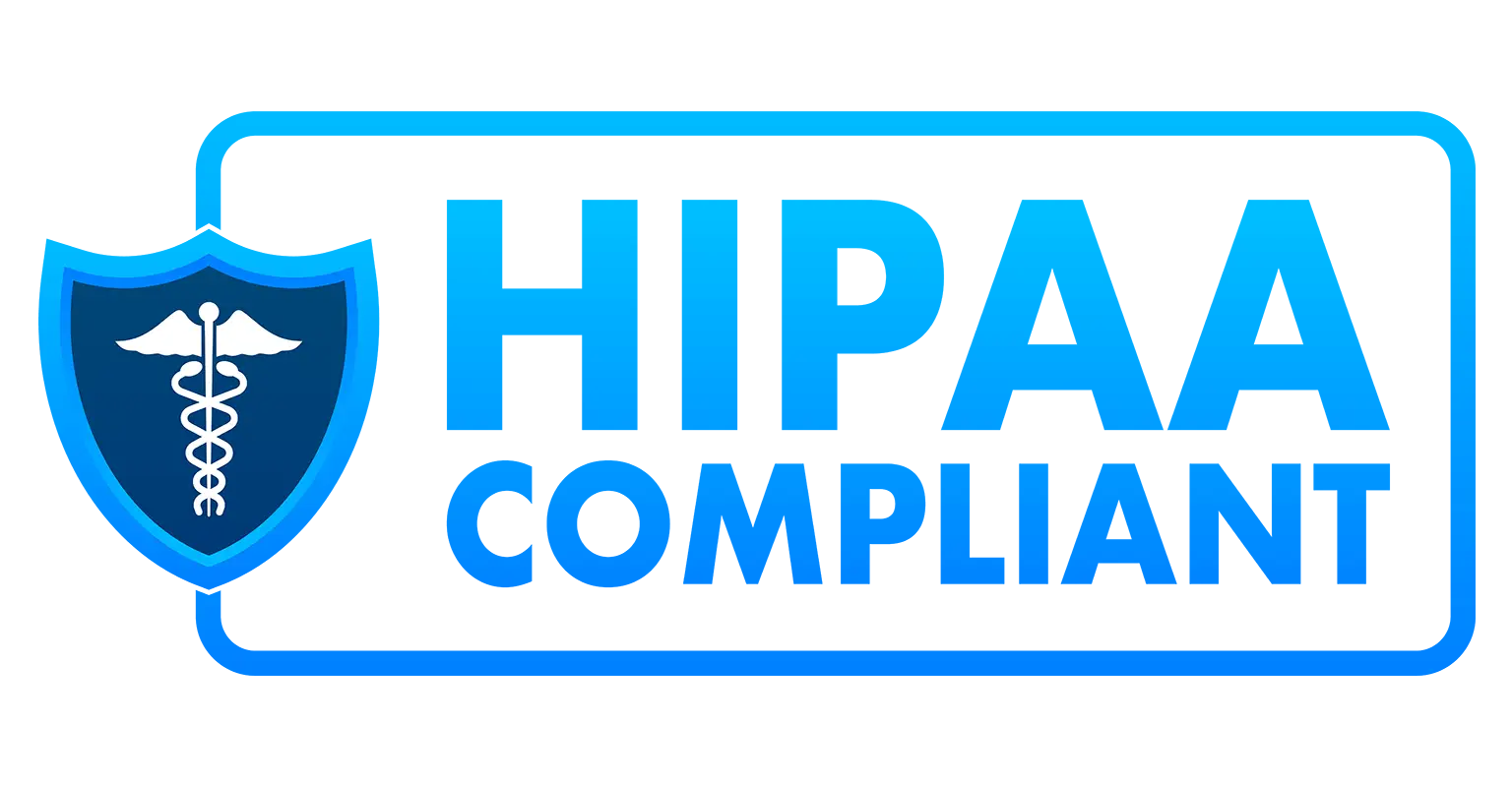HIPPA data security compliant badge