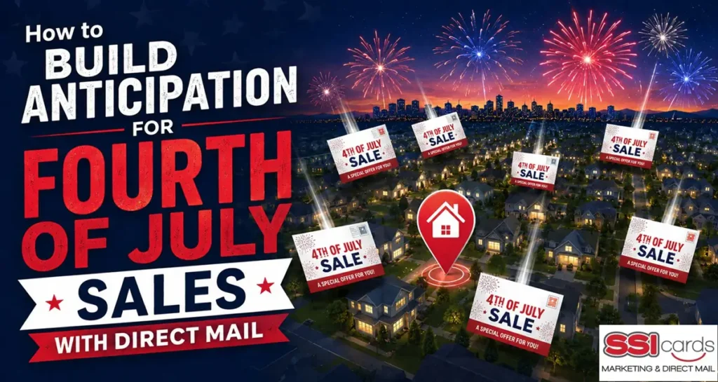 Build anticipation for 4th of July Sales with direct mail